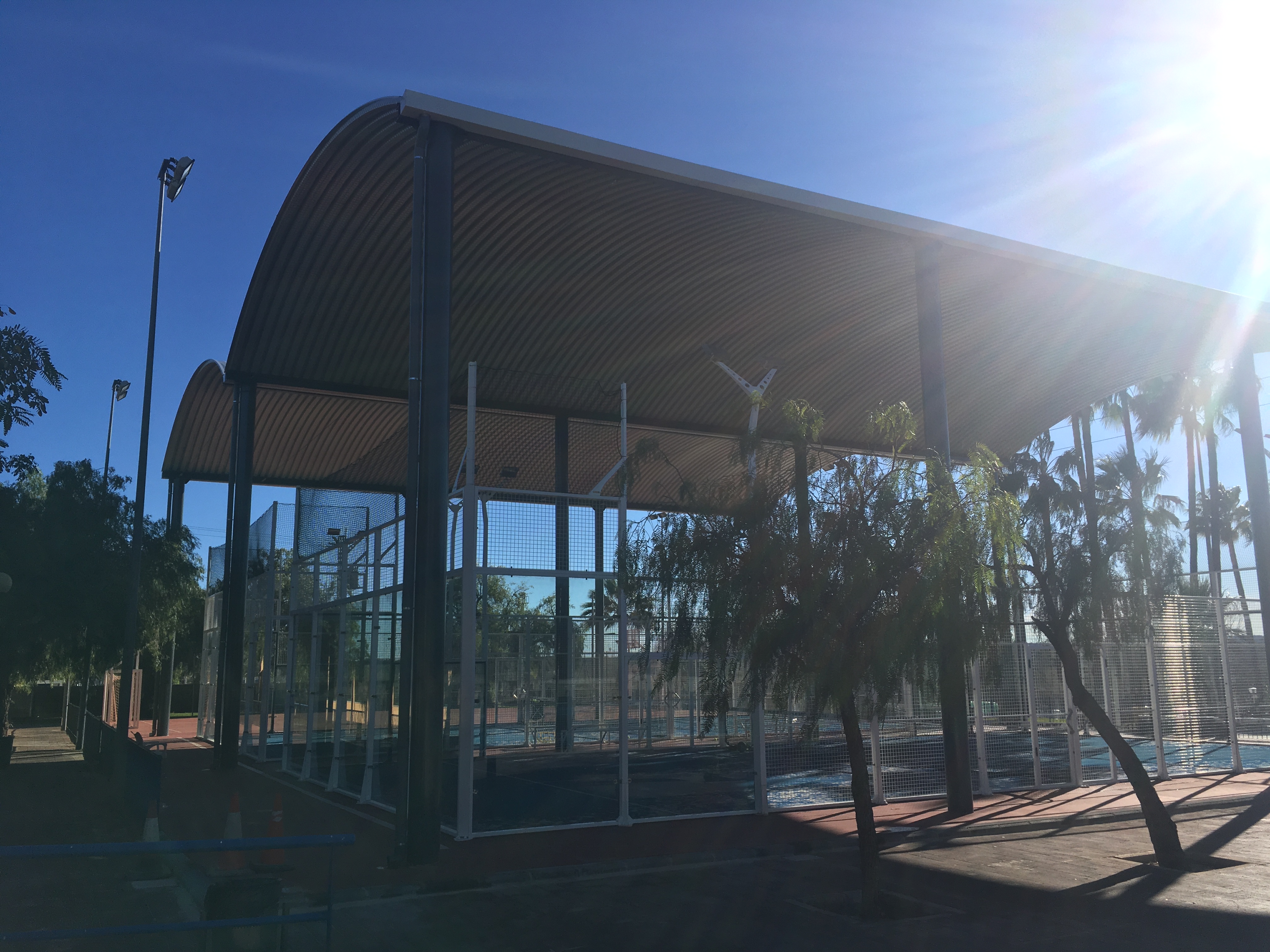 Cubierta para pistas de pádel